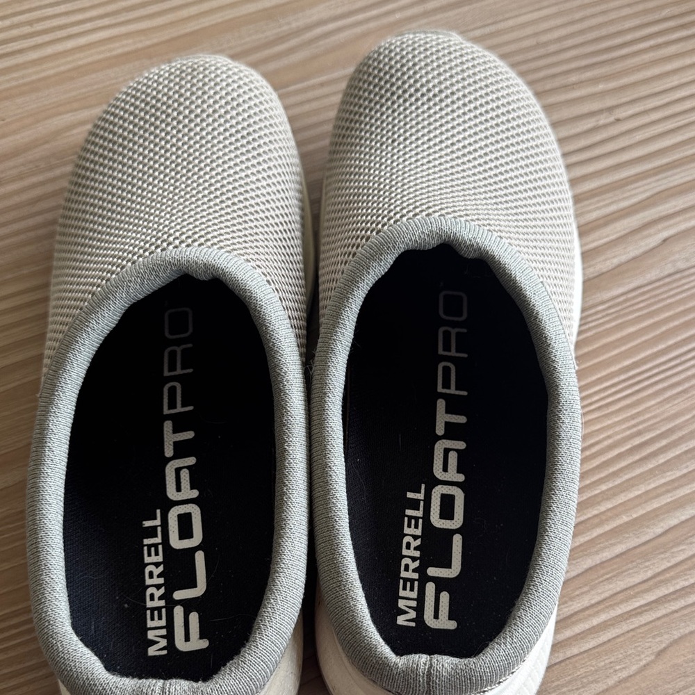 Merrell FloatPro Slip-On Sneakers — Light Taupe Knit